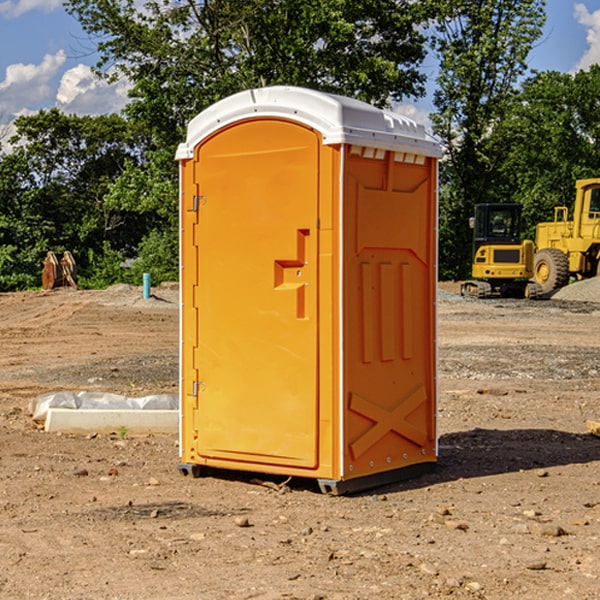 can i customize the exterior of the portable toilets with my event logo or branding in Whittier NC